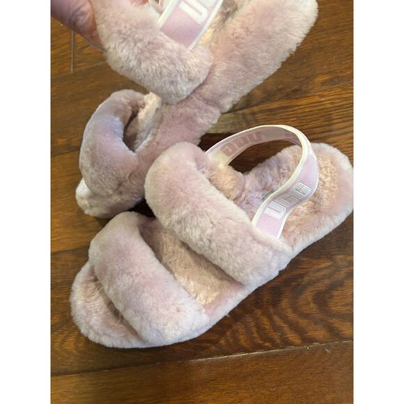 Ugg Slip-on Fuzzy Fluff Yeah Slippers Women Size 9 Purple Slippers Casual - Picture 3 of 6